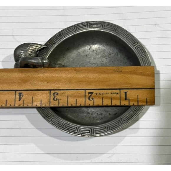 Vintage Yamaka & Co Japan Pewter Goose Tray Red (Possible Jade/Coral) Eyes - Picture 13 of 13